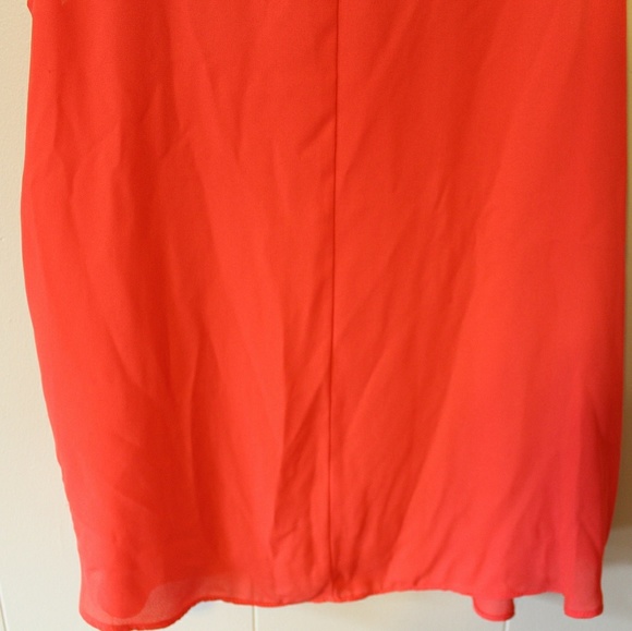Coral Lace Up Tank Shirt V-Neck - Picture 8 of 8